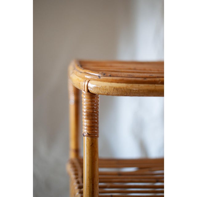 Bamboo Nightstands with Open Shelves, 1970s, Set of 2 For Sale - Image 4 of 7