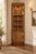 1970s Campaign Vintage Henredon Lighted Oak Corner Display Cabinet With Glass Door For Sale - Image 15 of 15