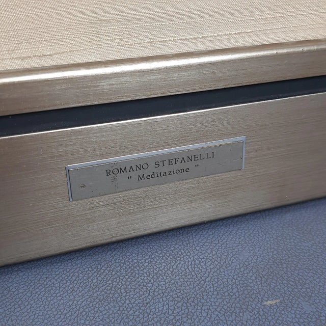 Meditation Silkscreen on 800 Silver by Romano Stefanelli, 1977 For Sale - Image 6 of 14