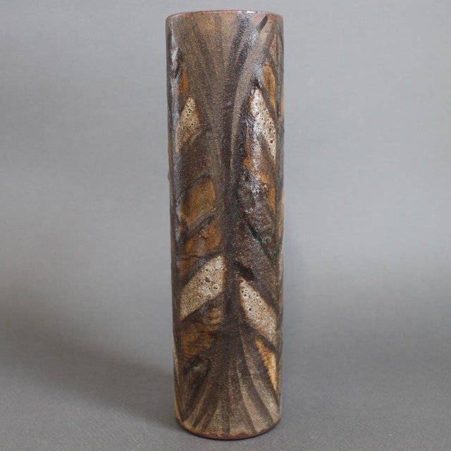 Ceramic Mid-Century Modern French Ceramic Flower Vase by Alexandre Kostanda, 1960s For Sale - Image 7 of 15