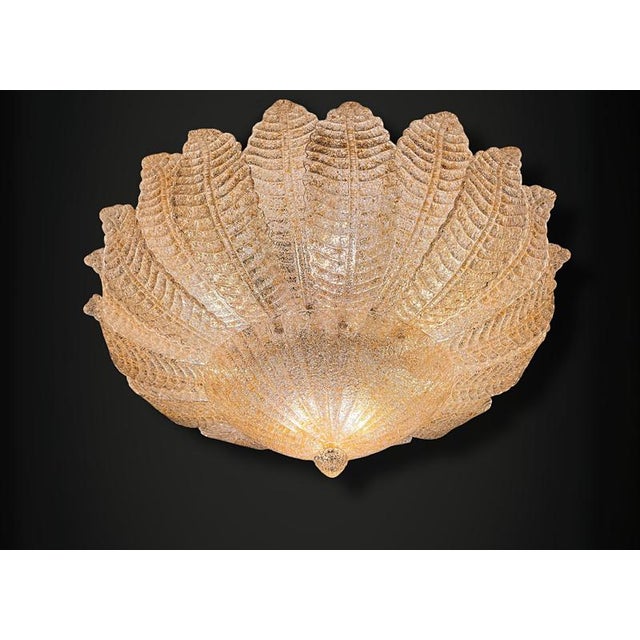 Gold Vintage Flush Mount in Murano Glass, 1990s For Sale - Image 8 of 11