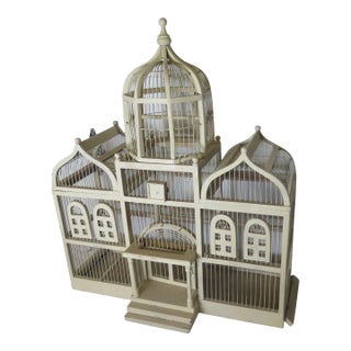 Harrods Department Store 19th Century French Gabled and Metal Hand Crafted Birdcage For Sale