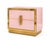 Italian Blush Pink Glass and Brass Nightstands from Justfurnituress SRL, Set of 2 For Sale - Image 4 of 11