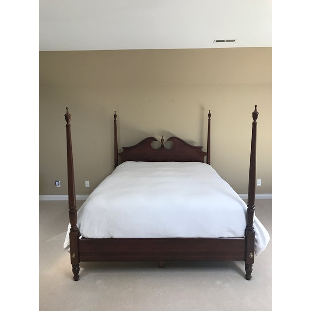 Queen Size Ethan Allen Court Queen Anne Poster Bed Chairish