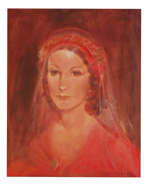 Karel Van Belle, Young Woman, Oil Painting on Canvas, Framed