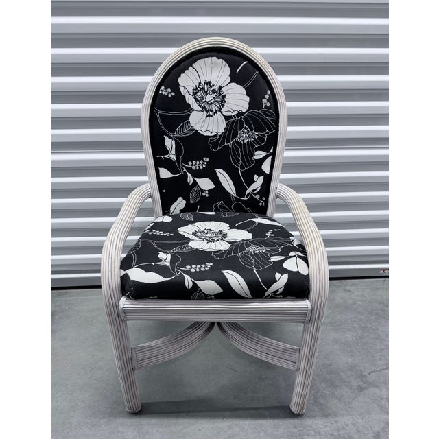 Set of 6 Pencil Reed Rattan Dining Chairs After Gabriella Crespi For Sale - Image 10 of 18