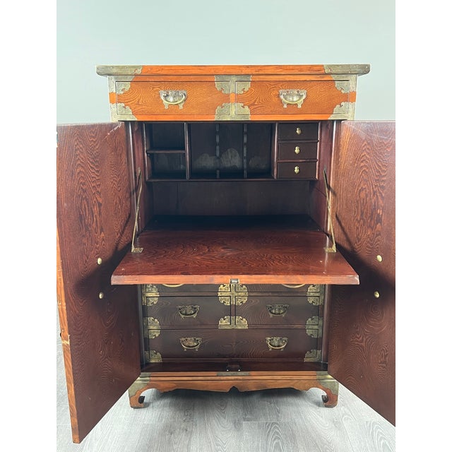 19th Century Tansu Japanese Cabinet in Wood and Brass Fittings For Sale - Image 9 of 13