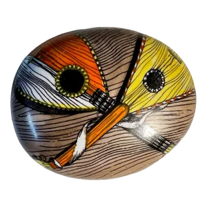 Piero Fornasetti “Strumenti Musicali” Pebble Series Porcelain Paperweight, Circa 1950s