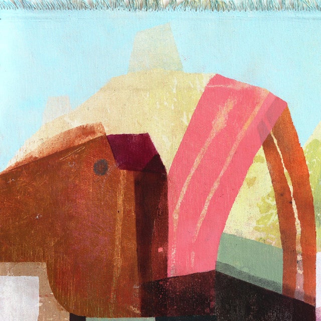 Contemporary City Layers - Original Contemporary Cityscape Acrylic Painting on Canvas by Maria C Bernhardsson For Sale - Image 3 of 6