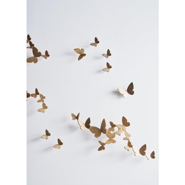Black Butterfly Wall Sculpture Large Horizontal Flight Right For Sale - Image 8 of 8