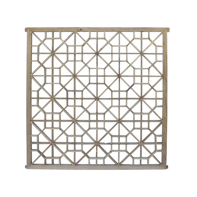 Vintage Restored Oriental Zen Geometric Wood Wall Panel Chairish