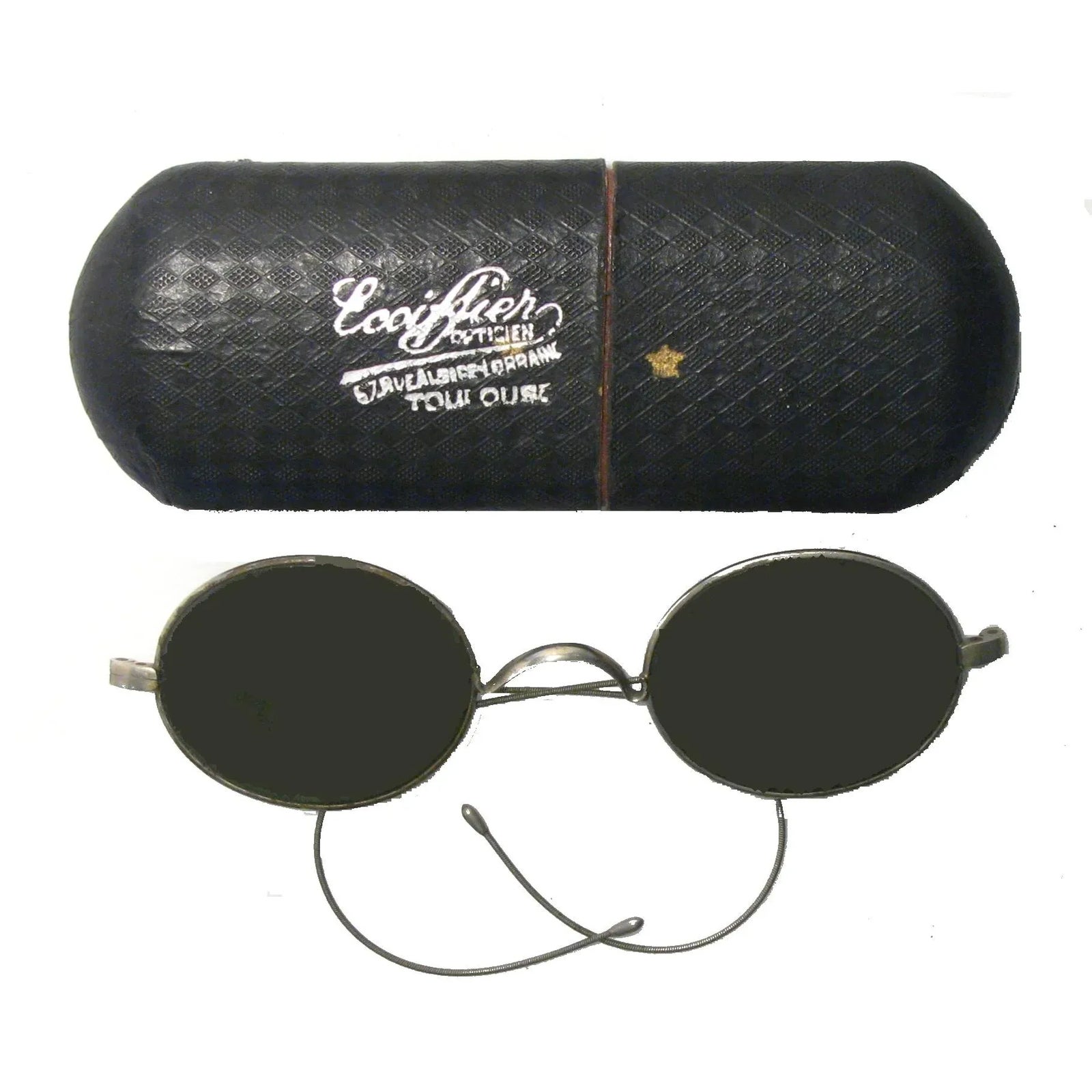 French Spectacles/Eyeglasses & Case | Chairish