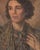 1920s A.J., Portrait of a Woman in a Patterned Gown, 1920s, Oil Painting For Sale - Image 5 of 13