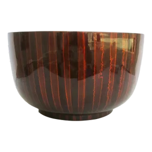 Vintage Japanese Large Noodle Bowl Echizen Lacquerware