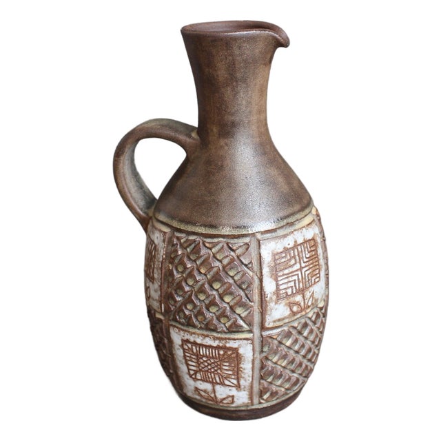 Vintage French Ceramic Pitcher by Alexandre Kostanda, 1960s For Sale