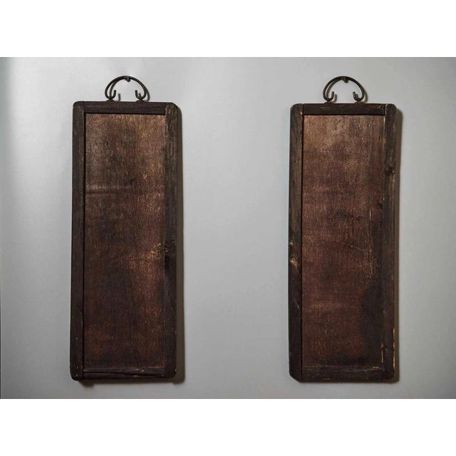 Chinese Painted Panels, Set of 2 For Sale - Image 10 of 10