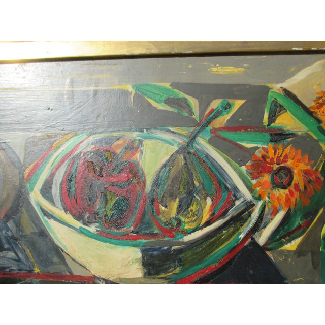 Michel Patrix Stilllife on Panel Circa 1950's For Sale - Image 4 of 11