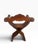 Wood Pair of Vintage Renaissance Revival Savonarola Chairs With Carved Lion Heads For Sale - Image 7 of 14