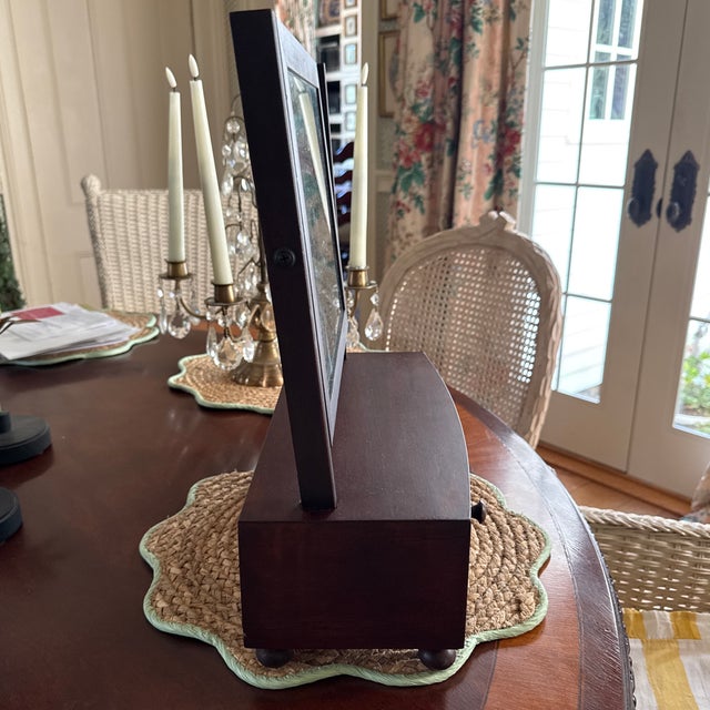 Antique Mahogany Shaving Mirror For Sale - Image 9 of 10