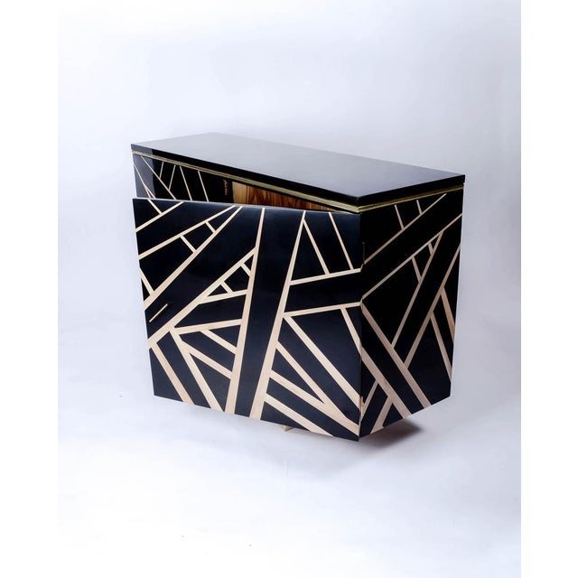 Lines Buffet in Black Pear Wood and White Holly by Aymeric Lefort For Sale - Image 9 of 15