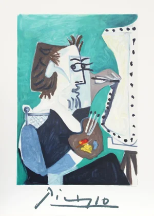 1980s "La Peintre" Lithograph After Pablo Picasso