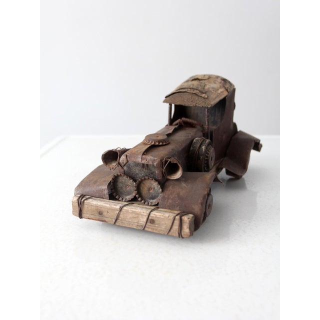 Vintage Handmade Folk Art Car For Sale - Image 4 of 9