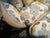20th Century Upholstered Rattan Club Chair and Ottoman For Sale In New York - Image 6 of 6