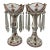 Vintage Occupied Japan Porcelain Mantle Lustre Lamp Bases W/ Crystal Spear Prisms - Pair For Sale