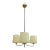 Austrian Mid Century Brass Opaline Glass Chandelier For Sale