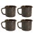 Crow Canyon Home Enamelware, Rainbow Falls 12 oz. Mugs in Black - Set of 4 For Sale In San Francisco - Image 6 of 6