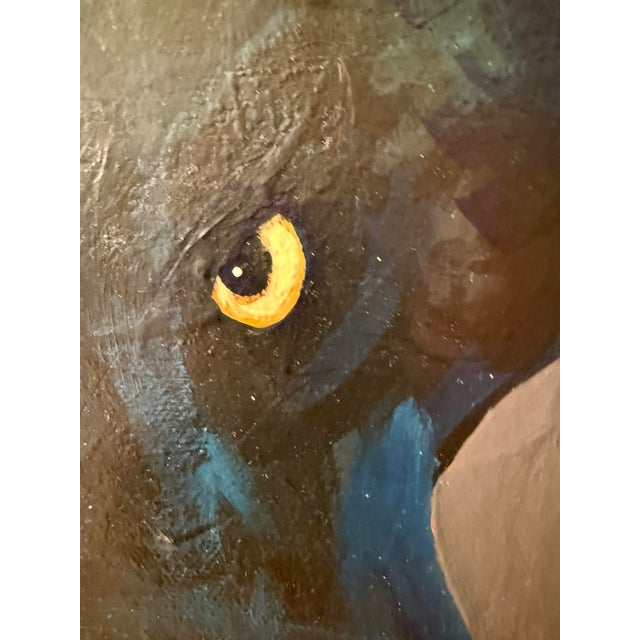 "Yin Yang" Two Wolves Painting by LWren Walraven For Sale - Image 9 of 12