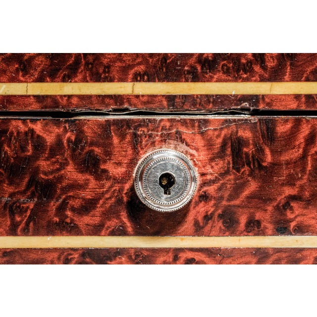 1900 - 1909 Extraordinary Antique English Burl Wood Cigar Box Sterling Silver Fittings Luxury Home Decor Tobacciana For Sale - Image 5 of 18