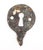 Antique Arts & Crafts Hammered Brass Passage Door Knob Set For Sale - Image 9 of 9