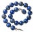 Lapis Lazuli Necklace With Vintage Crystal Clasp, 18" For Sale