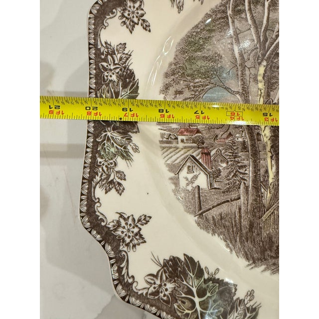 Johnson Brothers Massive 20" Johnson Brothers "The Friendly Village" Oval Turkey Platter For Sale - Image 4 of 6