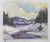 Rustic Mid 20th Century Impressionist Snowy Winter River Landscape Painting For Sale - Image 3 of 5