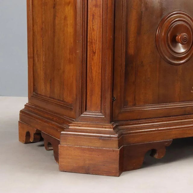 Brown Antique Walnut Cupboard with Upper Drawers, 19th Century For Sale - Image 8 of 12