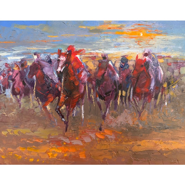 The Durbar Spirit, Oil Painting on Wood by Godfrey Afebuame (2026) For Sale