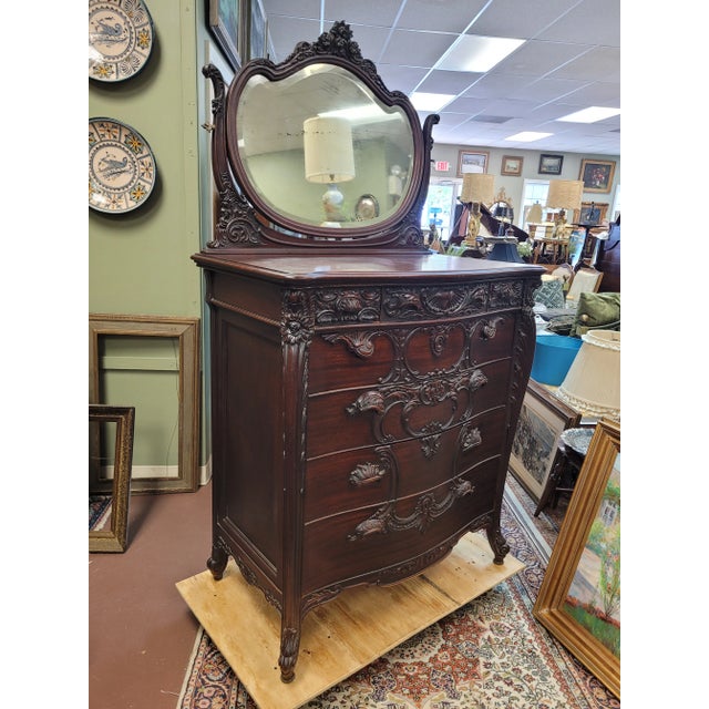 Highly Carved French Dresser Attributed to Horner For Sale In Philadelphia - Image 6 of 12