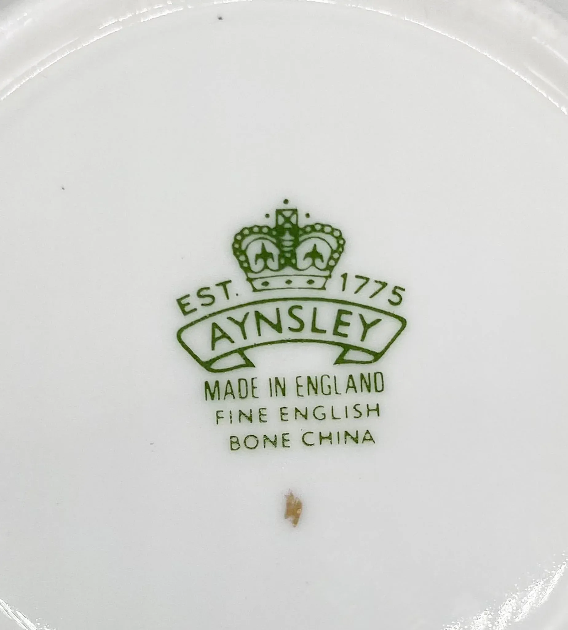 Aynsley Turquoise Fruit Orchard English Teacup & Saucer – Hand