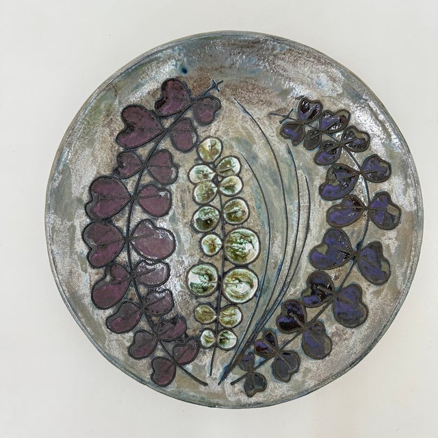 German Rusha Handarbeit Ceramic Wall Plate, 1970s For Sale - Image 11 of 15