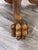 Antique Victorian 48 Inch Round Tiger Oak Claw Foot Pedestal Dining Table For Sale - Image 15 of 15