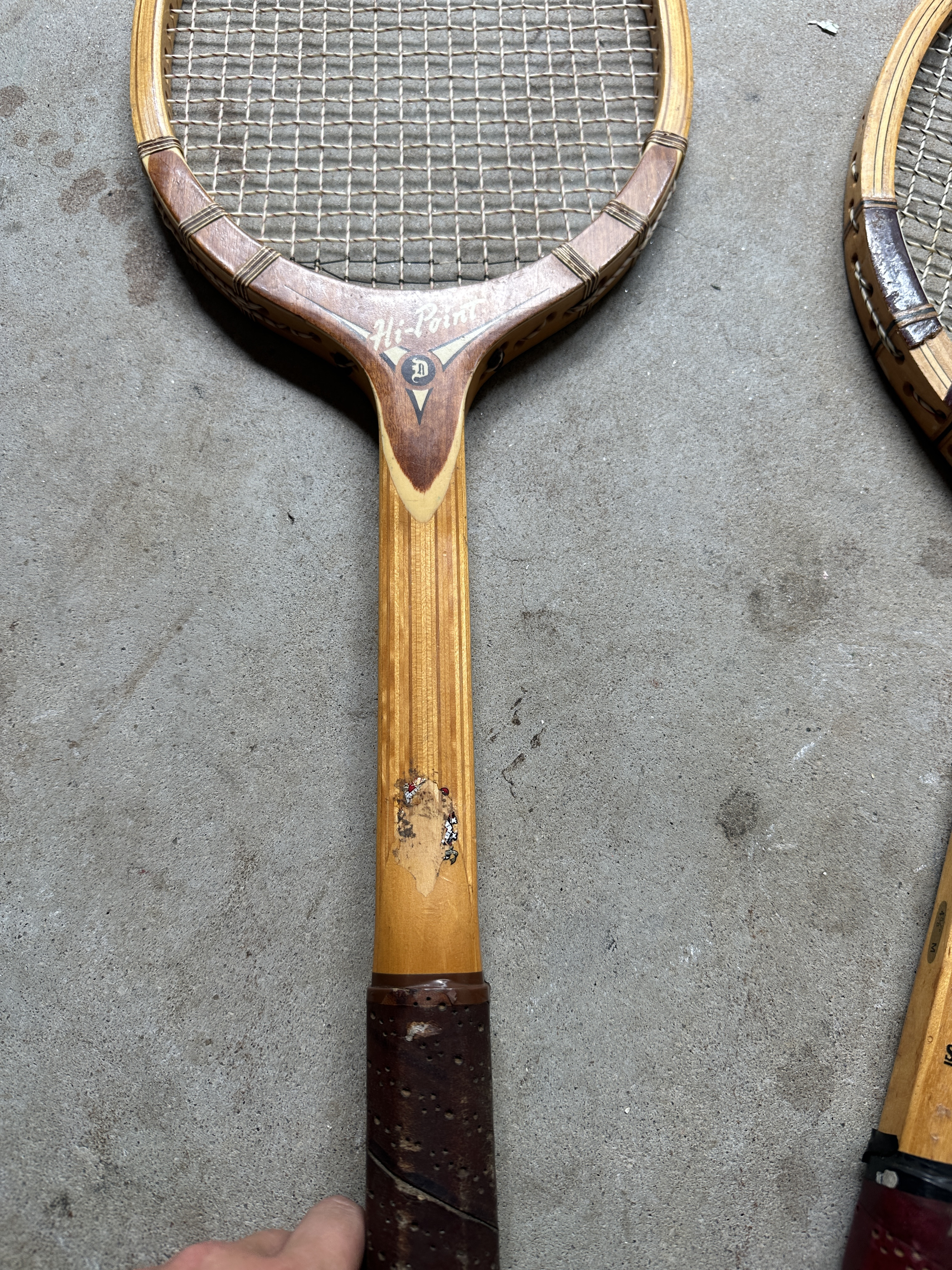 Vintage Collection of Wooden Tad Davis Tennis Rackets With Covers