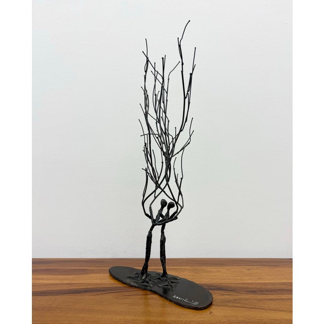 Contemporary Vintage Signed Brutalist Welded Metal Sculpture Signed & Dated 1979 For Sale - Image 3 of 6