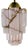 Art Deco Pendant Light in Marbled Rose Opaline and Brass, 1930s For Sale