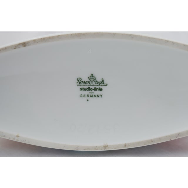 Rosenthal 20th Century German White Porcelain Square Vase Painted Rosenthal Studio-Linie For Sale - Image 4 of 11