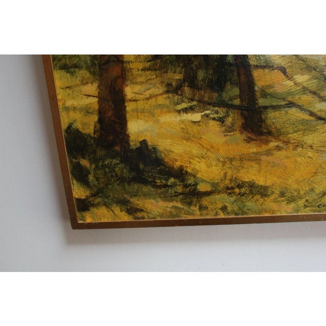 Yellow Gill Levin "Lakeside" Landscape Oil on Canvas For Sale - Image 8 of 12