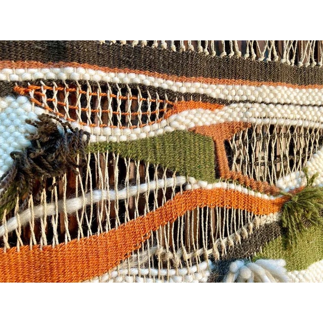 Spanish Hand-Woven Macramé Wall Tapestry, 1960s For Sale - Image 6 of 10
