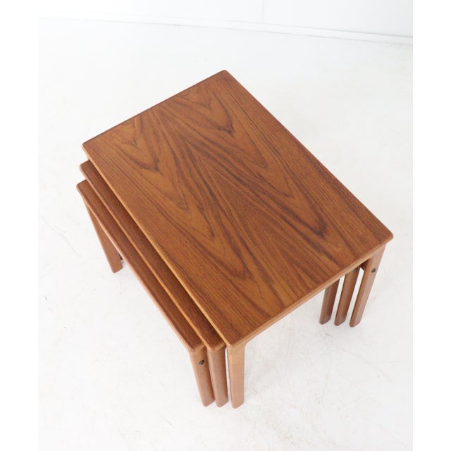 Vintage Danish Nesting Tables, 1960s, Set of 3 For Sale - Image 9 of 15