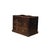 This antique-style Oriental wood chest features a rich, deep chocolate brown finish and a compact, functional design....
